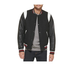 High Quality Wool Varsity Jacket New Design Breathable Comfortable Custom Logo Leather Sleeves CollegeBaseballjacket for men - Product Image 5