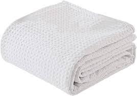 Wholesale <b>Sofa</b> Soft Woven Custom Breathe Reusable Organic 100%Cotton Waffle Weave Throw Blanket for Home Decor in India - Product Image 3
