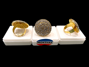 Elegante anillo de diamantes americano con doble tono de plata y chapado en oro Ideal para regalar y joyería de moda diaria - Product Image 4