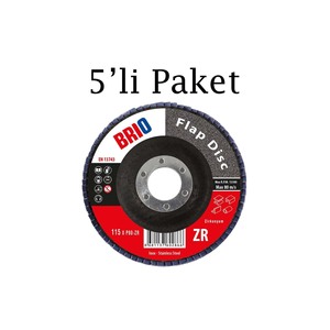 Paquete de 5 Discos de Lija de Zirconio de 115x80mm - Product Image 1