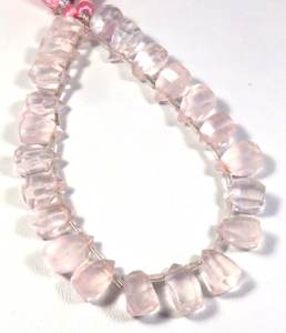 Perles de pierre précieuse en quartz rose naturel, brin de 8 pouces, forme de larme, facettées, 10,5-13 mm, perles en vrac pour bijoux - Product Image 6
