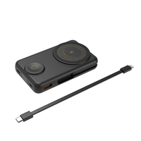 Cargador Inalámbrico Magnético 3 en 1 de 10000 mAh, PD22.5W QC18W, con Logotipo Personalizado LED, Cargador Rápido para Teléfono con Cable, Indicador de Batería y Soporte