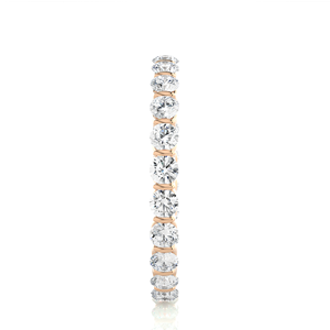 100% เพชรแท้ Eternity วง14K ทองคำบริสุทธิ์-24x สดใส2.3มม. รอบตัดห้องทดลองปลูกเพชรแหวนนิรันดร์สำหรับผู้หญิง - Product Image 4