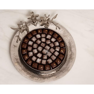Admirable diseño Decoración de mesa para el hogar bandeja de chocolate hecha de bandeja de metal plateado perfecta para eventos de regalo a un precio asequible - Product Image 6