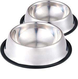 MS INC Set of 2pcs Metal <b>Dog</b> Cat Feeder Bowl Cat <b>Food</b> Water Feed Bowl For <b>Dog</b> Cats Pet Feeding Bowl - Product Image 2
