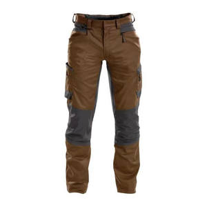 Pantalon de travail personnalisé en toile à taille moyenne Pantalon cargo en tissu Oxford respirant avec multi-poches et double genou - Product Image 4