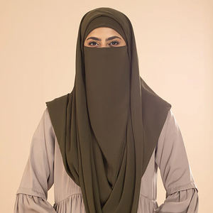 Pañuelos Hijab Musulmanes en Oferta, Color Sólido, Poliéster de Alta Calidad, Ligeros, Transpirables, de Secado Rápido, Precios para Mujer - Product Image 2