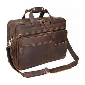 Portadocumentos de cuero genuino de alta calidad con impresión personalizada, tamaño personalizado con función antirrobo para uso comercial - Product Image 1