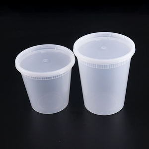 Vaso de Plástico Redondo Personalizado con Logotipo de 16/24/32 oz para Alimentos, Vasos de PP para Sopa Caliente, Vaso para Delicatesen, Vaso para Limonada con Tapa - Product Image 1