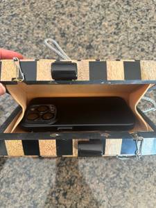 Best Quality Ethnic Wooden Resin Bohemian Vintage Fashion Clutch Ladies Purse for Evening Wedding Party Customizable India - Product Image 4