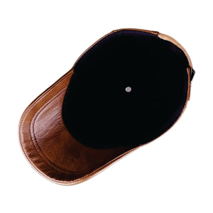 Casquette de baseball en cuir véritable imperméable vintage sportive de haute qualité avec cache-oreilles pour hommes - Product Image 6