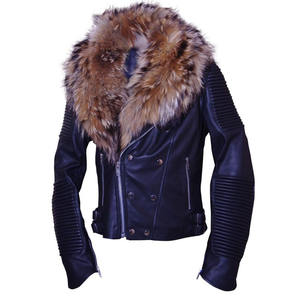 High Quality Custom Logo Men's Winter Jacket Modern Outdoor Canvas Fabric Leather <b>Coat</b> Fashionable New Style Cow Skin OEM Design - Product Image 5