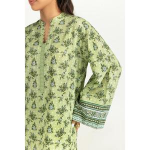 Conjunto de 3 Piezas IUSTKSD-2116 Estilo Boho con Estampado Floral, Traje de Verano para Jardín, con Cuello Mandarín Transpirable, Manga Larga y Corte Holgado - Product Image 1