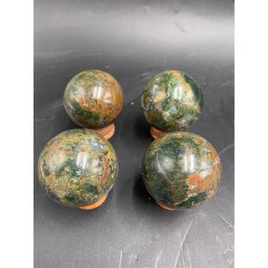 Esfera de Jaspe Oceánico Verde Natural Premium, Bola de Cristal Pulida con Patrón Orbicular Único, Piedra Curativa, Diámetro 5 cm - Product Image 3