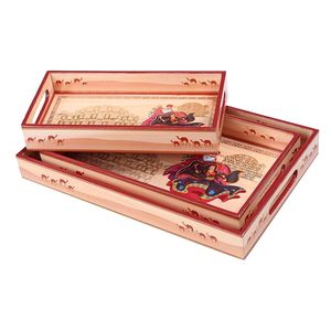 Hecho a mano para bandeja de servicio de resina de madera de mango Acabado natural duradero Demandado superior para entretenimiento moderno o uso diario a la venta - Product Image 4