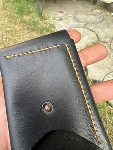 Anwar Enterprises presenta el tarjetero plegable delgado de cuero de vaca genuino de estilo Vintage con cierre abierto, función antirrobo corta - Product Image 5