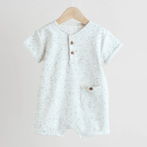 Mameluco de Algodón Suave para Bebé, Ropa de Bebé Premium, Ropa de Bebé y Niño Pequeño, Mameluco de Algodón Orgánico Liso, Oferta de Navidad - Product Image 1