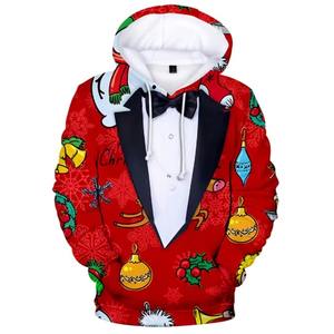 เสื้อฮู้ดการ์ตูนซานต้ามีฮู้ดพิมพ์โลโก้ได้ตามต้องการสำหรับฤดูหนาว - Product Image 4