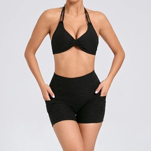 Customize Design Slim Fit Women Tracksuit <b>Top</b> Trending Gym Workout Yoga Set Stylish Cotton Breathable 2 Piece Set - Product Image 2