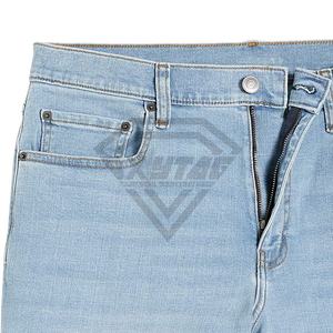 กางเกงขาสั้นผ้ายีนส์ขาดแบบลำลองของผู้ชายสำหรับฤดูร้อนผ้า100% เนื้อละเอียดระบายอากาศได้ดีกันน้ำมีเชือกรูดปิดเอวสูง - Product Image 2