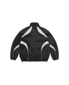 ชุดวอร์มกันลมไนลอน 100% กางเกงขายาวและเสื้อแจ็คเก็ตมีแถบสะท้อนแสง ชุดวอร์มกันลมสำหรับผู้ชาย - Product Image 3