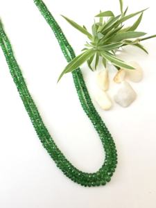 Collier de perles facettées en tsavorite, pierre précieuse naturelle, perles de tsavorite pour la fabrication de bijoux fins, collier de perles de pierres précieuses - Product Image 6