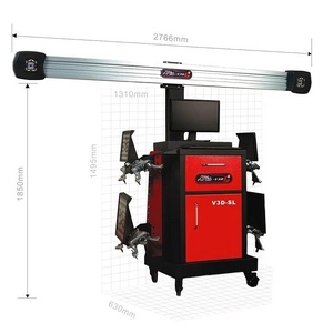 Système d'alignement de roues 3D en acier et aluminium, entièrement automatique, qualité industrielle, affichage LED 250W, poids de roue max. 60 kg - Product Image 2
