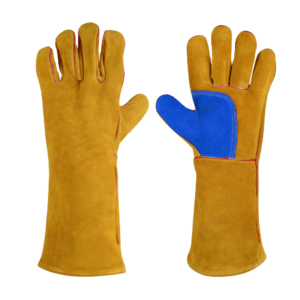 Guantes de Soldadura Reforzados de Cuero Vacuno de Alta Resistencia, Antivibración, con Puño de Seguridad, para Seguridad Industrial, Construcción y Barbacoa - Product Image 6