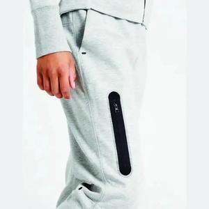 Nouveau style 2026, conception de logo de marque personnalisée, 66% coton, 34% polyester, gris clair, chaleur, coupe standard, vêtements de sport, survêtement en polaire technique - Product Image 6