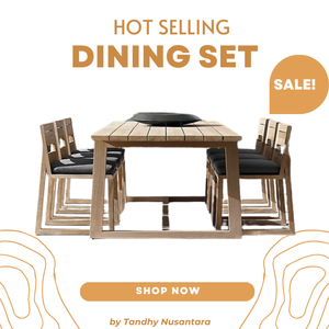 Ensemble de table à manger et chaise de restaurant moderne de luxe en bois de teck Mobilier de salle à manger et de restaurant directement à l'usine - Product Image 6