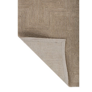 Alfombra de Lana y Viscosa Tejida a Mano Acar Green, Diseño Geométrico Abstracto, Rectangular, con Rayas, Jacquard para el Hogar, Tod-45052, 4m - Product Image 5