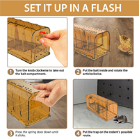 Piège à souris durable et réutilisable, cage de capture vivante pour souris, libération facile, contrôle des rongeurs, intérieur/extérieur