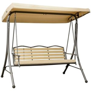 Columpio de hierro elegante con estilo contemporáneo único para patio, porche, jardín, relajación y decoración de balcón al aire libre, ambiente - Product Image 4