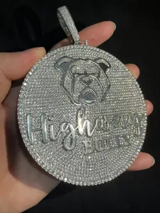 Pendentif Rappeur Hip Hop en Argent Sterling 925 Plaqué VVS Moissanite Entièrement Glacé - Product Image 3