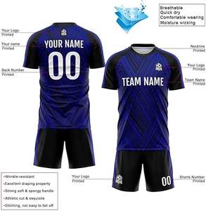 Uniforme de fútbol personalizado conjunto-100% algodón secado rápido Unisex adulto todas las estaciones - Product Image 4