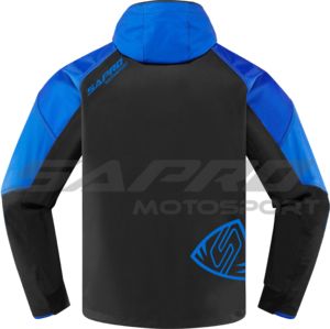 Veste Softshell d'hiver tactique pour homme Sapro, style motard, avec capuche, 6 poches zippées, imperméable et coupe-vent, vente en gros - Product Image 3