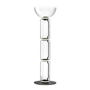 Noctambule Modern Minimalist LED Bowl <b>Floor</b> <b>Lamp</b> Contemporary Glass Iron Body with E27 <b>Base</b> for Living Room Bedroom Garden Villa - Product Image 1