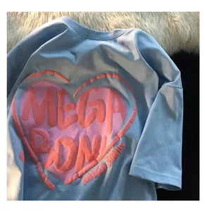 Premium Women's Slim Fit 100% Cotton T-Shirt 3D Print O-Neck Short Sleeve 300 GSM Thick Boxy Fit Oversized Tee - Product Image 4