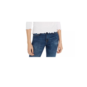 Top casual a costine con scollo a cuore Planet Gold Junior, bianco, taglia Large - Tessuto lavorato a maglia - Product Image 3