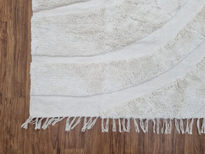 Alfombra blanca marfil de algodón tejida a mano, decoración Bohemia ecológica, cocina al aire libre, alfombra para sala de estar - Product Image 6