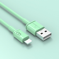 Câble de données USB 2M 3A pour iPhone HCB-03-IP câble de téléphone portable de couleur verte