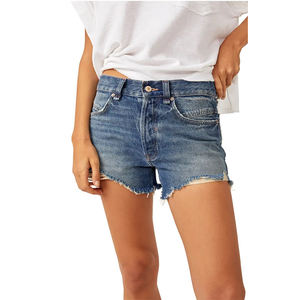 Precio barato Mujeres Moda Pantalones cortos Pantalones vaqueros Sexy Color azul Algodón Mujeres Denim Jean Shorts - Product Image 1