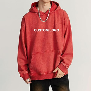 เสื้อกันหนาวมีฮู้ดแบบสวมหัว500GSM ผ้าฝ้าย100% ออกแบบโลโก้ได้ตามต้องการ - Product Image 2