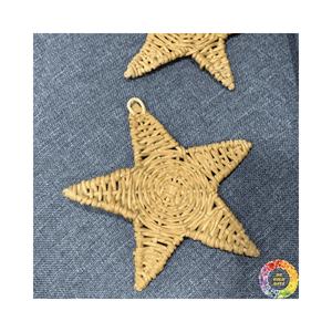 Boules décoratives en rotin, ornements de Noël artisanaux et décoration intérieure du Nouvel An, boules tissées Sepaktakraw du Vietnam - Product Image 5