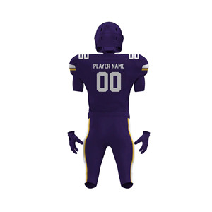 Conjunto de Uniforme de Fútbol Americano Personalizado, Transpirable, 100% Poliéster, Camisetas con Serigrafía, Nombre del Jugador y Número, para Adultos - Product Image 6