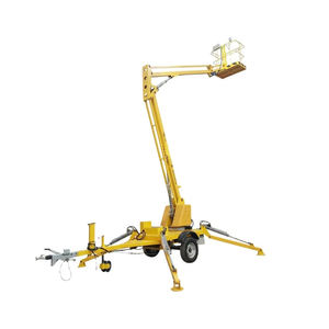 Plataforma Elevatória Articulada Rebocável Tipo Tesoura (Cherry Picker) Hidráulica com Capacidade de Carga de 150kg/1 Tonelada, Alimentação AC 3.3kW, Aço de Alta Resistência - Product Image 1