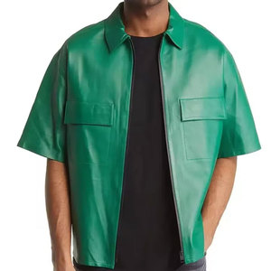 Camisas Casuales de Cuero para Hombre de la Mejor Calidad para la Temporada de Invierno, Diseño de Cuello Camisero Personalizado con Logotipo Personalizado - Product Image 1