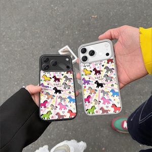 New Arrival Rainbow Horse Cartoon Sublimation Blank Magnetic Phone Case for 11 Pro Max Soft TPU White Flower Design Unisex - Product Image 2