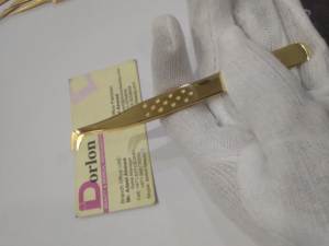 Pinzas de extensión de pestañas chapadas en oro de acero inoxidable con logotipo personalizado de alta calidad pinzas de pestañas de Pakistán - Product Image 4