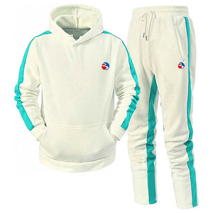 Conjunto Deportivo Informal para Hombre, Talla Grande, para Exteriores, Cómodo, con Capucha, Manga Larga, Pantalones Deportivos Estampados, Invierno 2 en 1 - Product Image 4